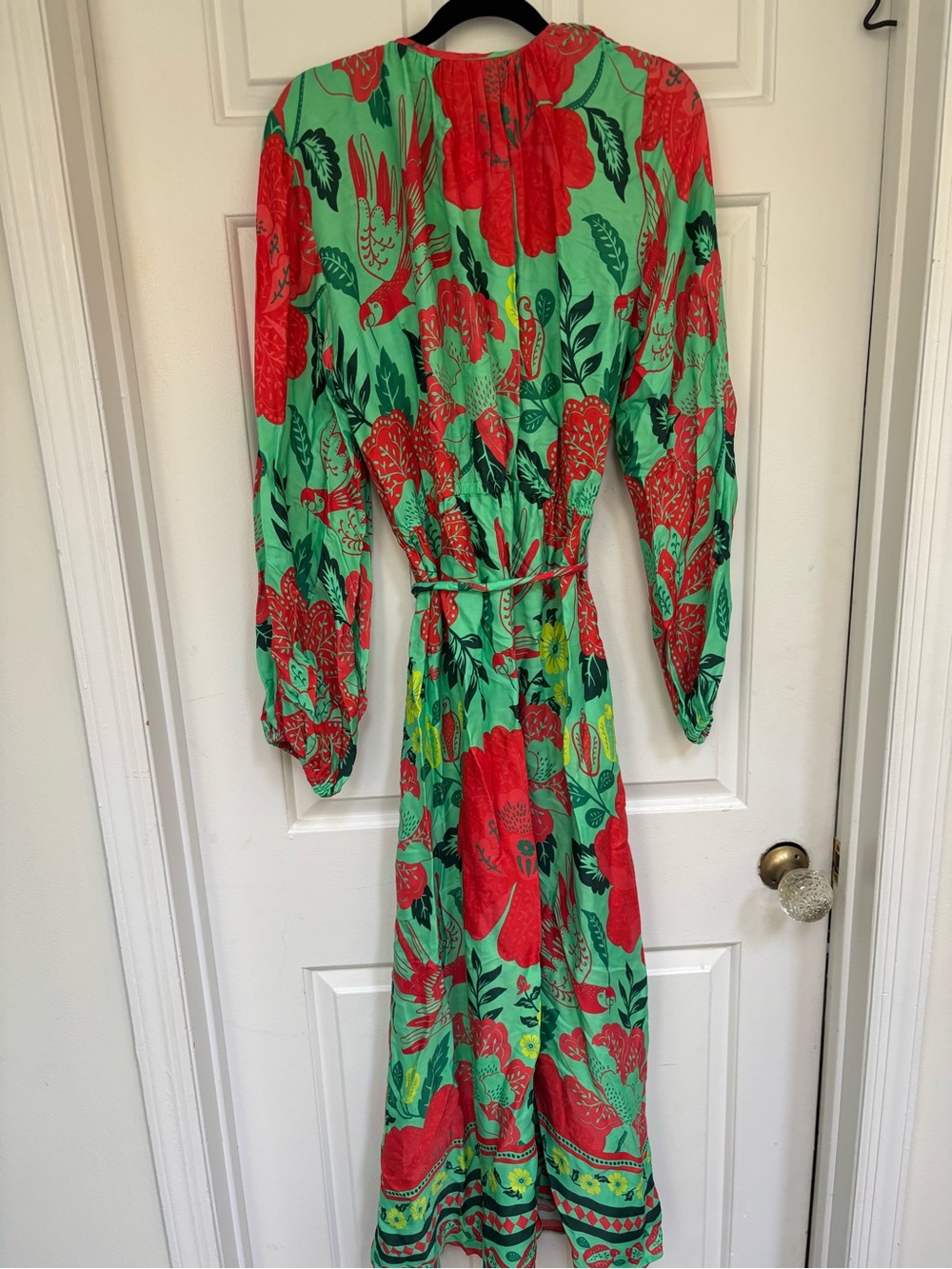 NWT retail $248 size M #Anthropologie,#FarmRio. Poppy Print Maxi Dress. - Picture 6 of 8